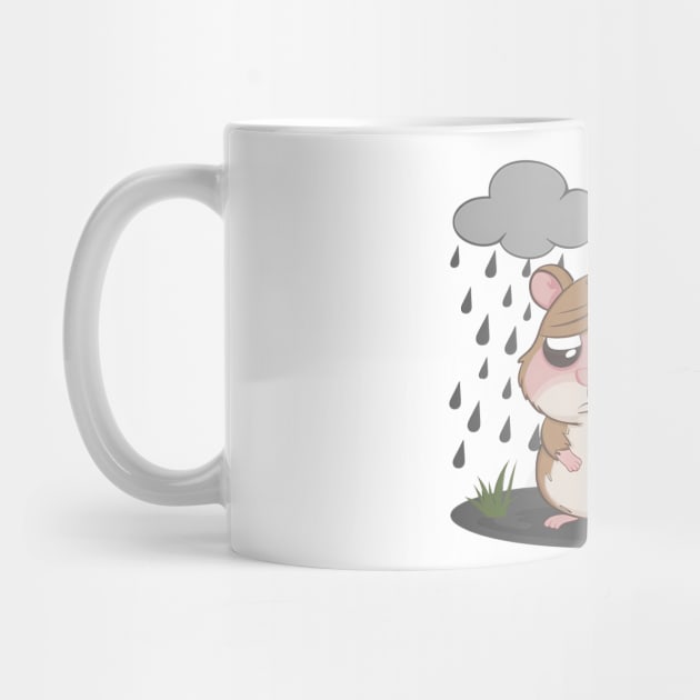 Sad Hamster in The Rain by RazorDesign234